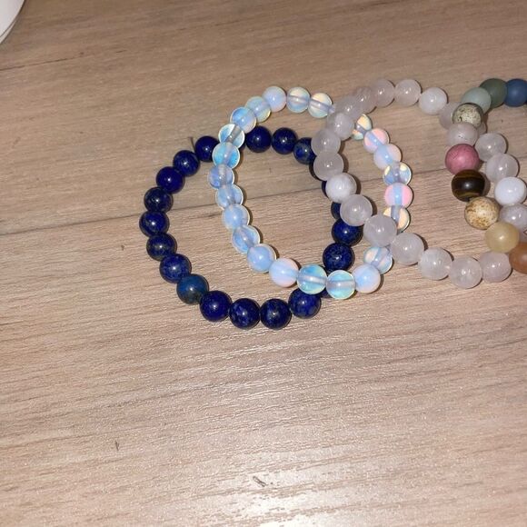 6mm LAPIS LAZULI BEADED HEALING BRACELET - Picture 5 of 9